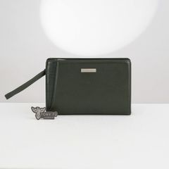 Clutch Burberry London Monaco Pine Green Saffiano (Xanh Thông) - TTA5264