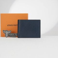 Ví ngắn Louis Vuitton Amerigo Navy Blue Taiga (Xanh Navy) - TTA5261