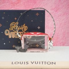 Túi đeo Louis Vuitton Red/Pink Monogram Giant Canvas Beach Pouch
