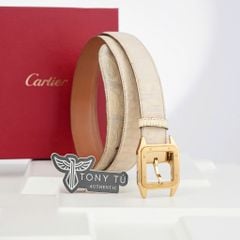 Thắt lưng Cartier Silver Santos de Cartier Crocodile Size 95