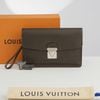 Clutch Louis Vuitton Silver Belaia Brown Taiga (Nâu) - TTA5256