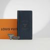 Ví dài Louis Vuitton Brazza Navy Blue Taiga