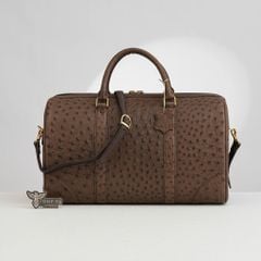 Túi du lịch Japan Ostrich Leather (Nâu) Size 40 - TTA5072