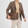 Túi du lịch Japan Ostrich Leather (Nâu) Size 40