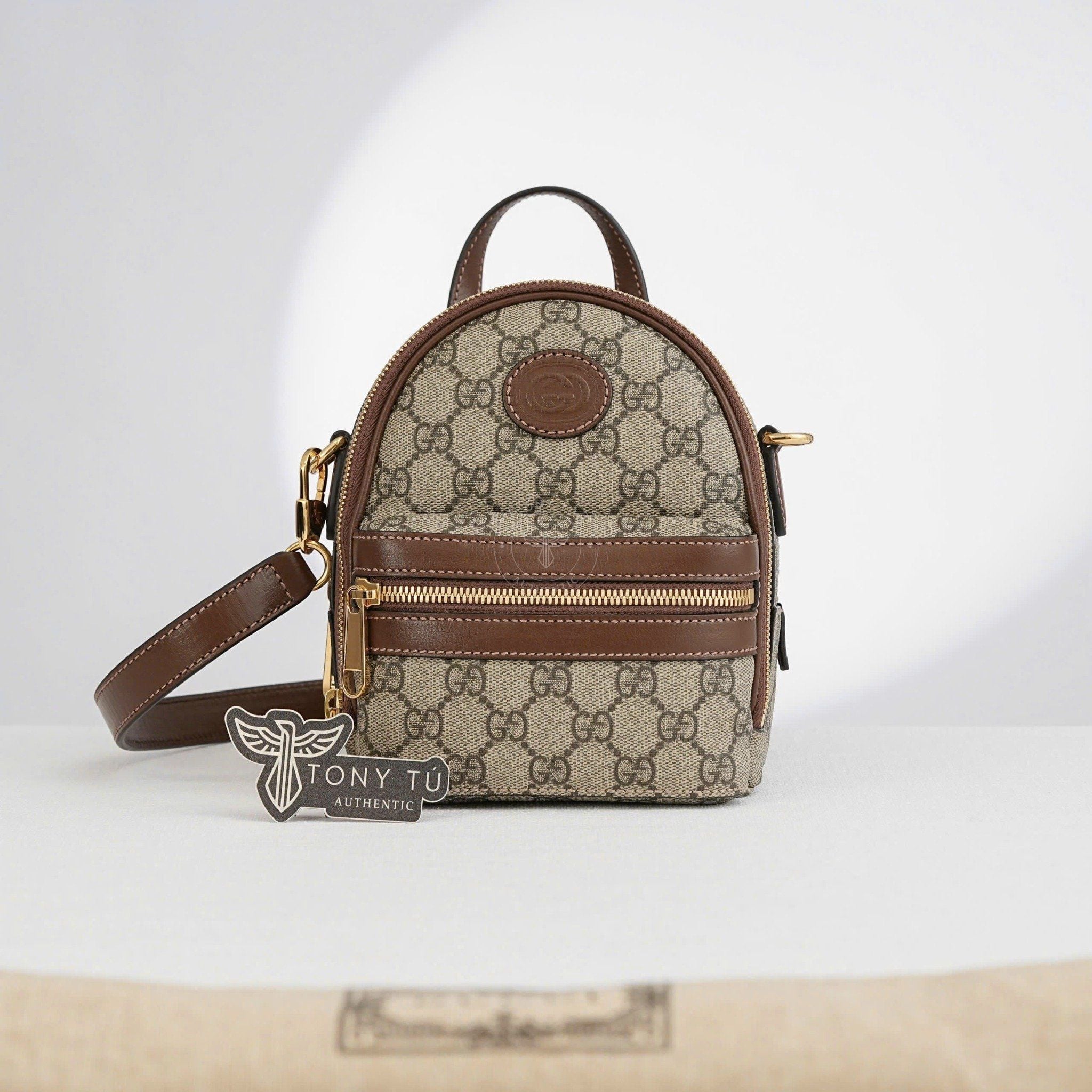 Túi Gucci Beige GG Supreme Interlocking G Canvas