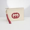 Pouch Gucci Vitello Eclipse Interlocking G Mystic White Hibiscus Red