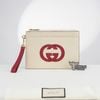 Pouch Gucci Vitello Eclipse Interlocking G Mystic White Hibiscus Red