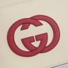 Pouch Gucci Vitello Eclipse Interlocking G Mystic White Hibiscus Red