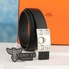 Thắt lưng Hermès Collier Silver De Chien Boxcalf/Epsom (Đen/Đen xanh) size 100