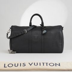 Túi du lịch Louis Vuitton Keepall Bandoulière Taiga Noir Pumpkin x Yayoi Kusama size 50 - TTA5371