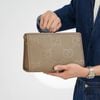 Clutch /Pouch Gucci Jumbo GG Cowhide (Xám lá) size 22