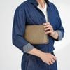 Clutch /Pouch Gucci Jumbo GG Cowhide (Xám lá) size 22
