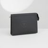 Clutch Louis Vuitton Pochette Voyage MM Noir Taiga (Đen)