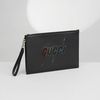 Clutch Gucci Leather Embroidered Logo