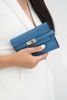 Ví ngắn Hermès Kelly Wallet Bleu Paon Epsom