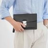 Clutch Louis Vuitton Belaia Noir Taiga (đen) size 24