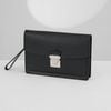 Clutch Louis Vuitton Belaia Noir Taiga (đen) size 24