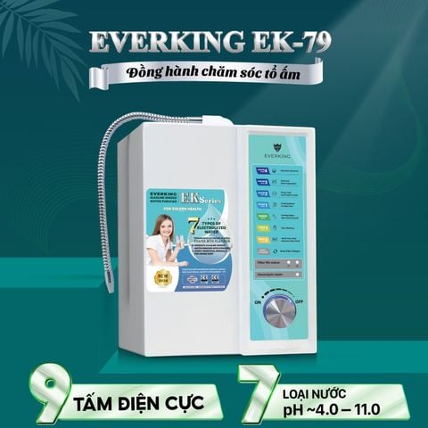 Máy lọc nước điện giải ion kiềm EVERKING EK-79