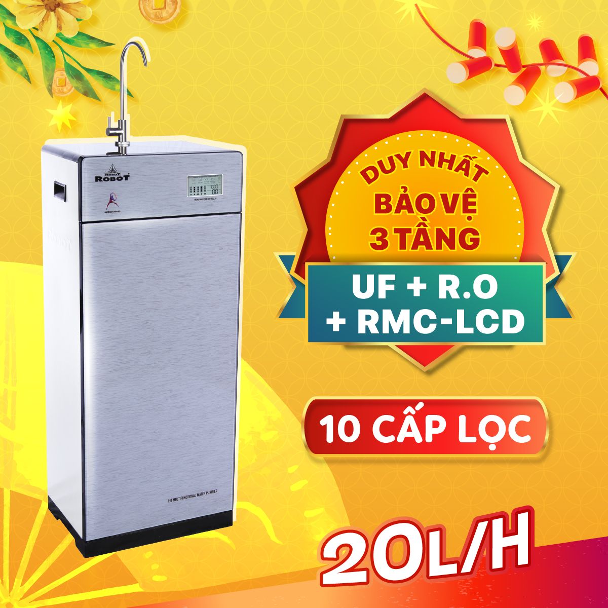 Máy Lọc Nước R.O + UF LUX PRO 2410W-UR