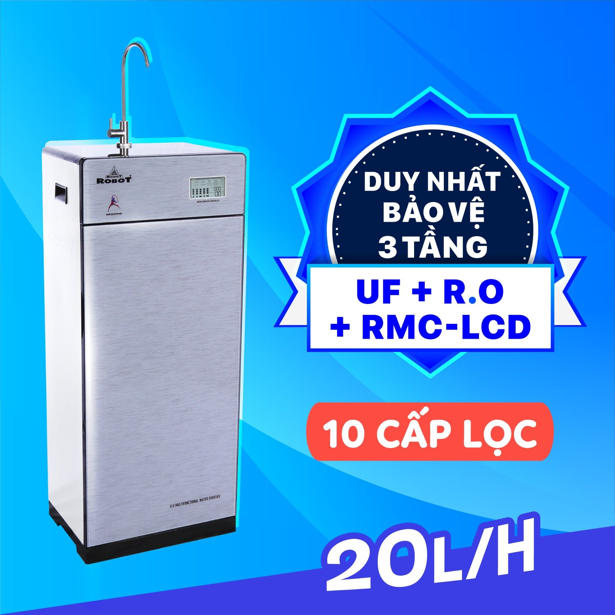 Máy Lọc Nước R.O + UF LUX PRO 2410W-UR