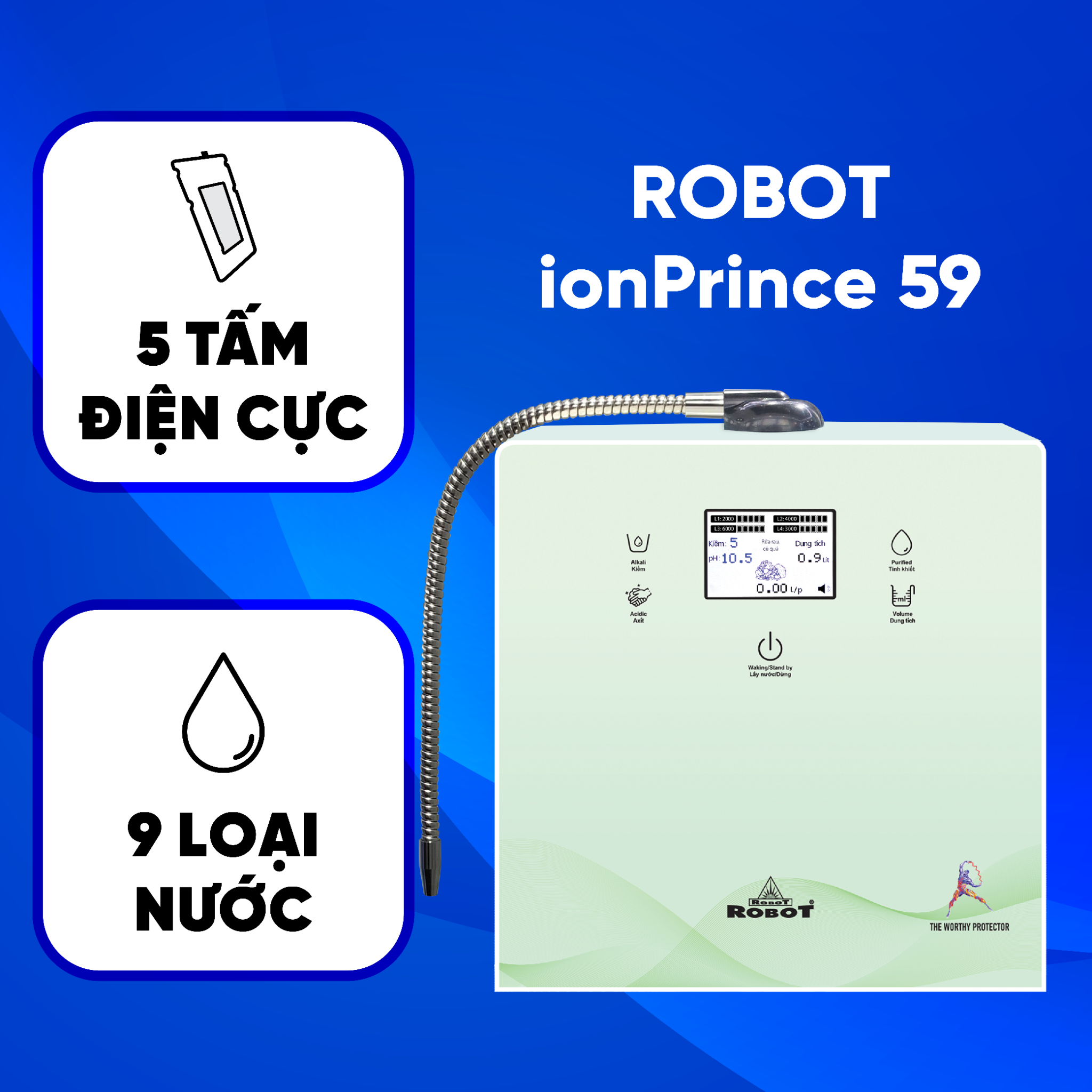 Máy lọc nước điện giải ion kiềm ionPrince 59