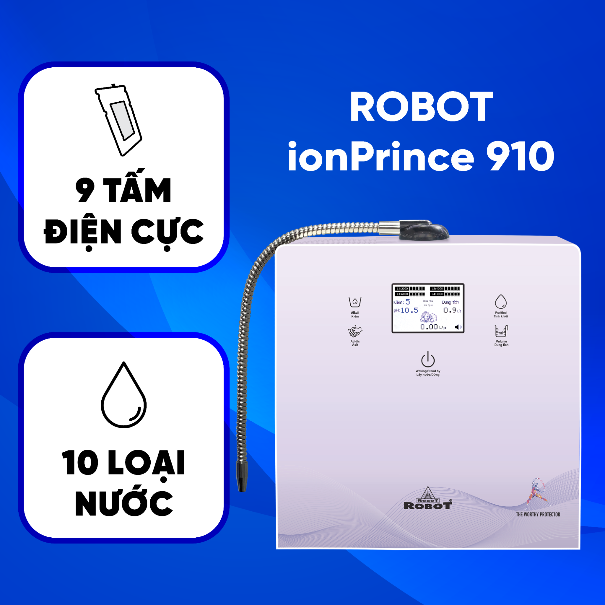 Máy lọc nước điện giải ion kiềm ionPrince 910