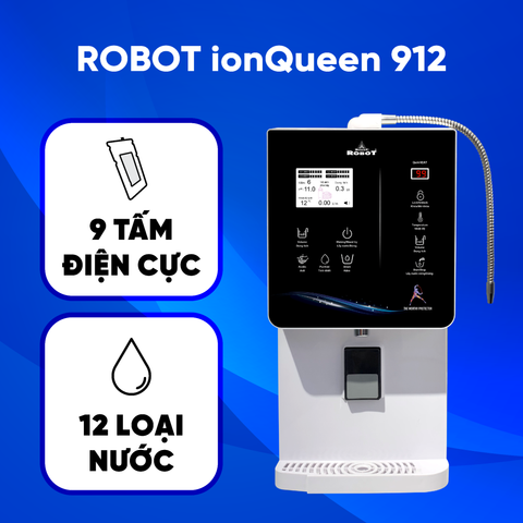 Máy lọc nước điện giải ion kiềm Nóng thông minh Lạnh ionQueen 912