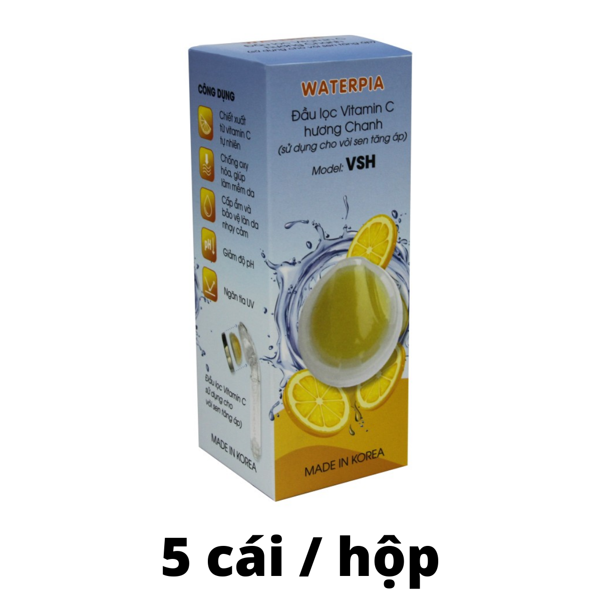 Đầu Lọc Vitamin C Hương Chanh WATERPIA VSH Korea (hộp 5 cái)