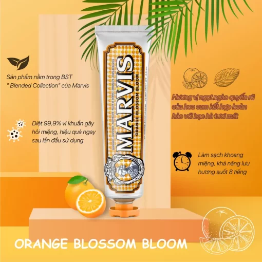 Kem đánh răng Marvis Orange Blossom Bloom 75ml