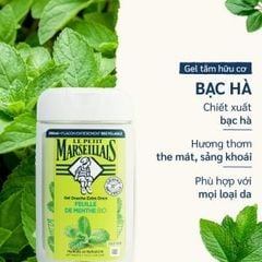 GEL TẮM LE PETIT MARSEILLAIS CHIẾT XUẤT BẠC HÀ 250ml