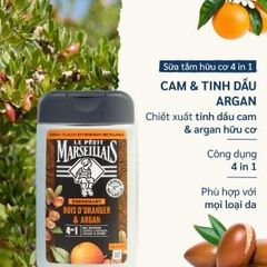 SỮA TẮM LE PETIT MARSEILLAIS 4IN1 HƯƠNG CAM & TINH DẦU ARGAN 250ML