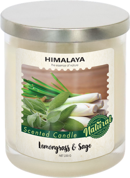Nến thơm thiên nhiên Himalaya  Lemongrass & Sage 230g