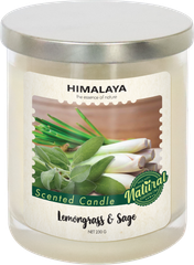 Nến thơm thiên nhiên Himalaya  Lemongrass & Sage 230g
