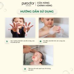 Sữa tắm gội cao cấp dành cho bé PURA D'OR Baby All In One Wash 473ml