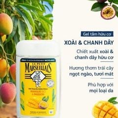 GEL TẮM LE PETIT MARSEILLAIS CHIẾT XUẤT XOÀI & CHANH DÂY 250ml