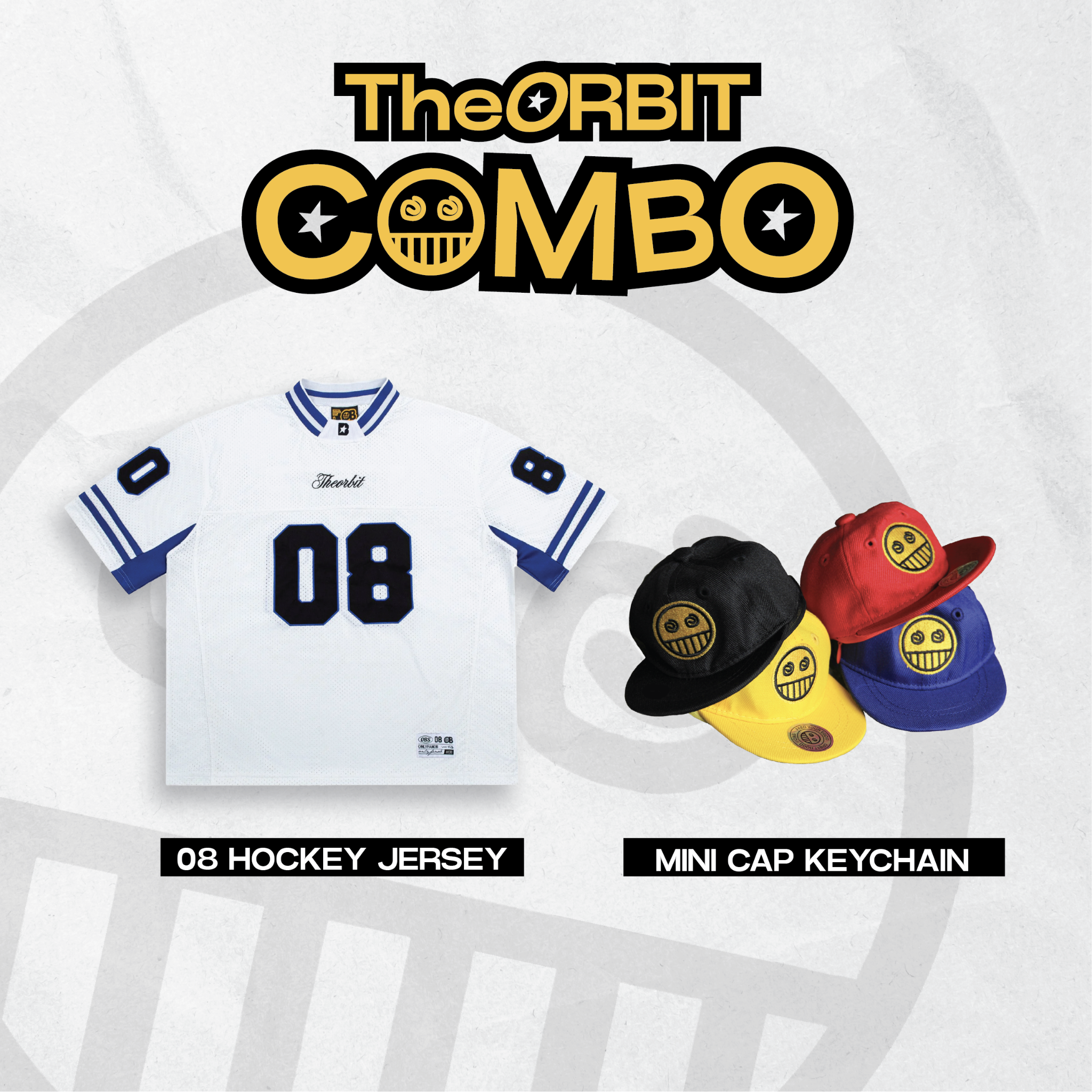 Combo 08 HOCKEY JERSEY + Mini Cap Keychain