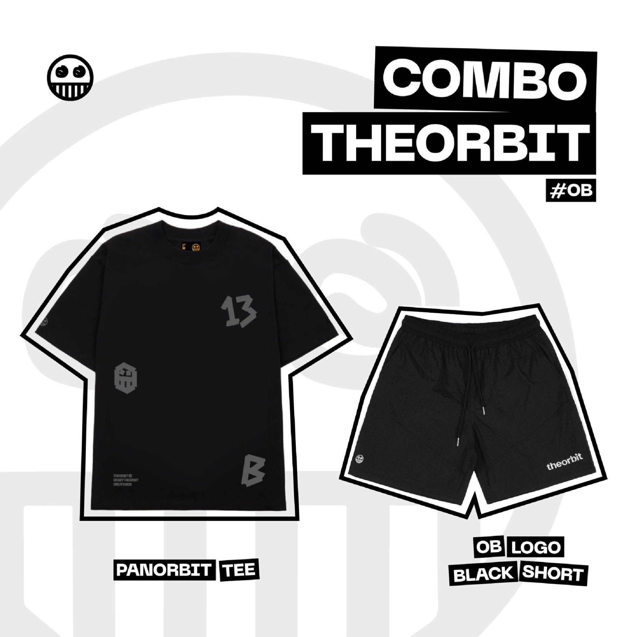Combo PAN ORBIT và Quần OB Logo White