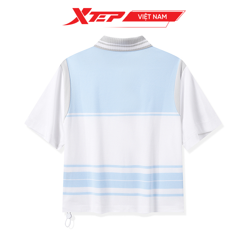  Áo Polo Nữ Xtep,Dáng Thể Thao Phối Màu 976228020439 