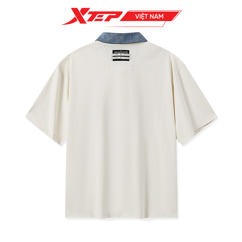  Áo Polo Nam Ngắn Tay Xtep, Cổ Kéo Khóa, Form Rộng 976229020557 
