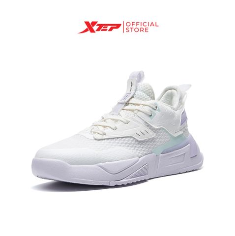  Giày sneaker nữ Xtep chính hãng, đế bằng hoạ tiết xinh xắn, dễ phối đồ, đế giày mềm mại 878218310007 