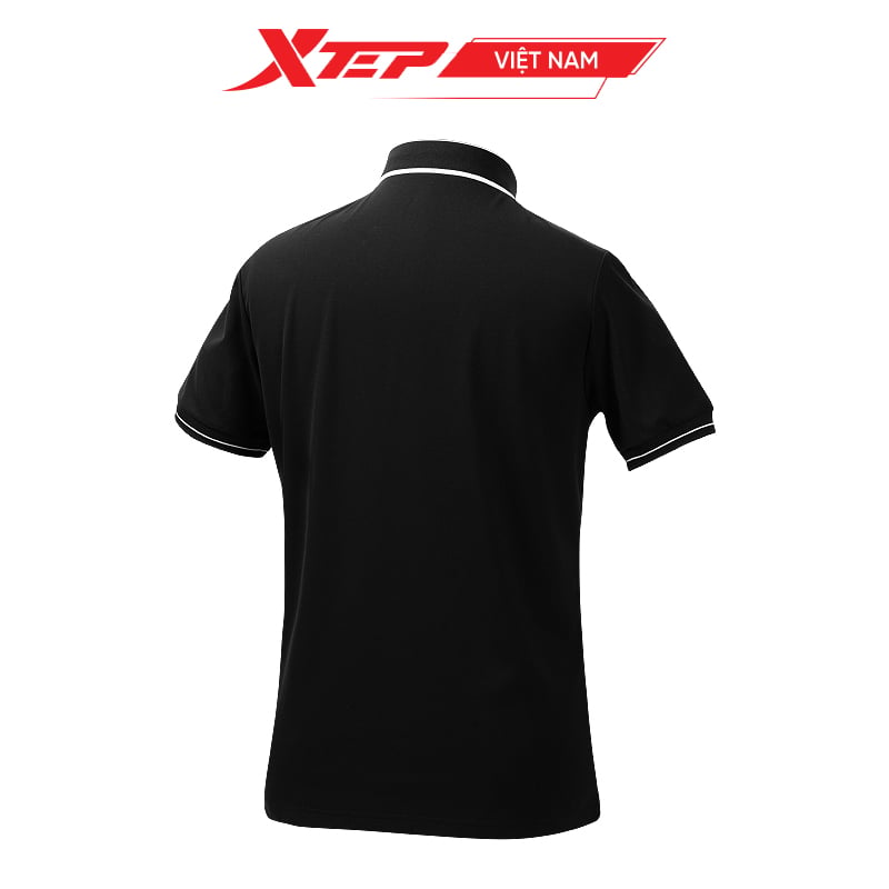  Áo polo nam Xtep có hoạ tiết đường viền kẻ năng động, chất vải mềm mại, thoáng mát 977229027004 