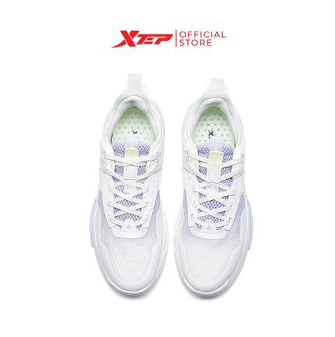  Giày sneaker nữ Xtep chính hãng, đế bằng hoạ tiết xinh xắn, dễ phối đồ, đế giày mềm mại 878218310007 