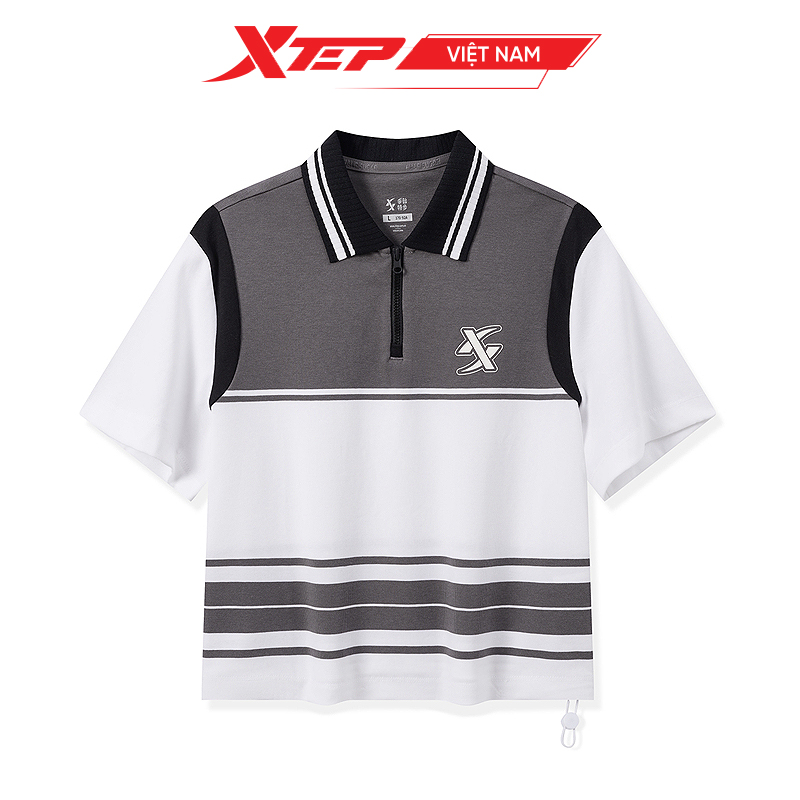  Áo Polo Nữ Xtep,Dáng Thể Thao Phối Màu 976228020439 