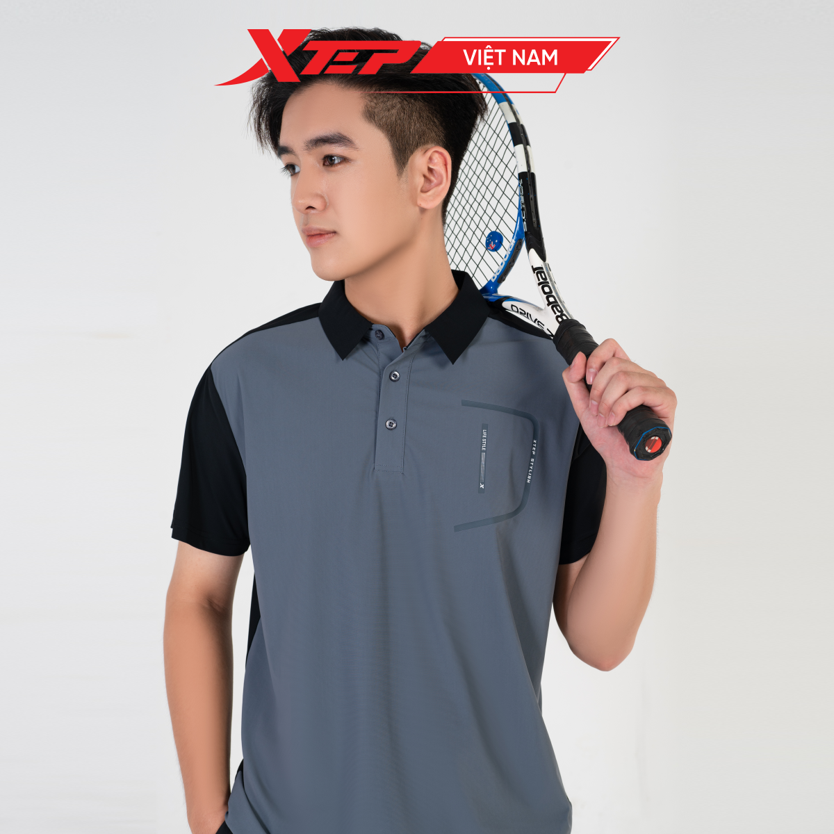  Áo Polo Thể Thao Nam Phối Tay Xtep 976229027004 