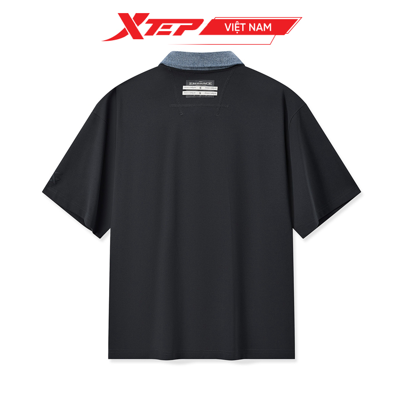  Áo Polo Nam Ngắn Tay Xtep, Cổ Kéo Khóa, Form Rộng 976229020557 