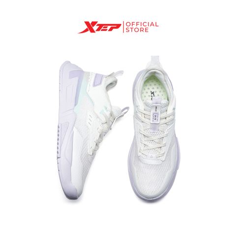  Giày sneaker nữ Xtep chính hãng, đế bằng hoạ tiết xinh xắn, dễ phối đồ, đế giày mềm mại 878218310007 