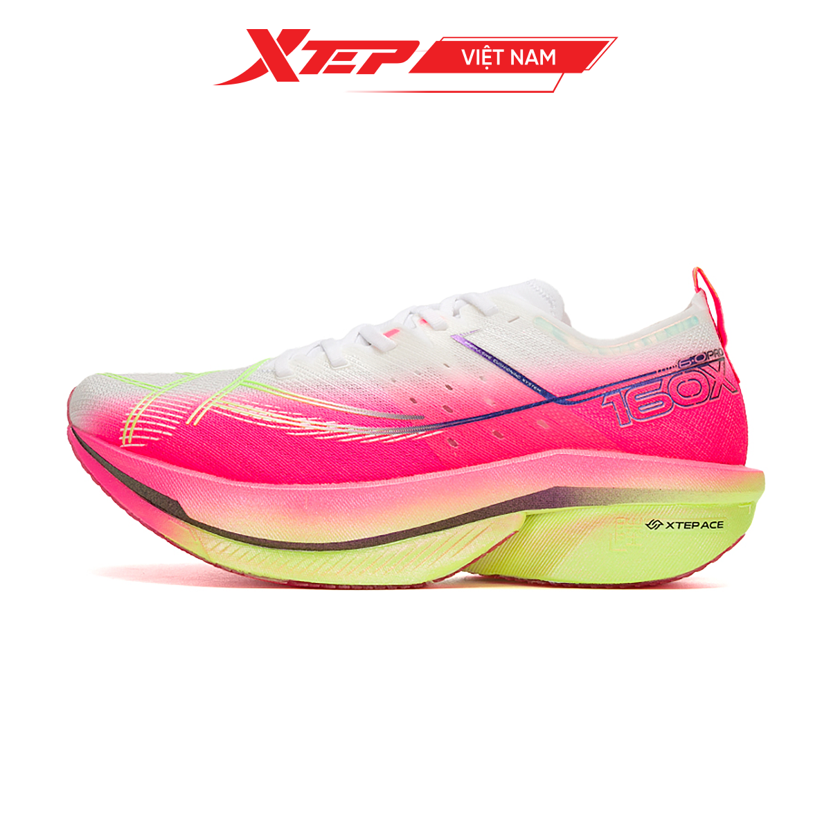  Giày Chuyên Chạy Bộ Nữ Xtep 160X 6.0 PRO, Đế Carbon Trợ Lực 975118110041 