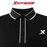 Áo polo nam Xtep có hoạ tiết đường viền kẻ năng động, chất vải mềm mại, thoáng mát 977229027004 