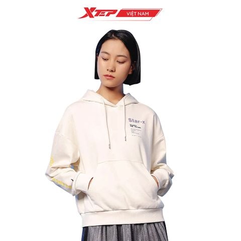 Áo hoodies nữ Xtep rộng thoải mái, chất vải mềm mịn 879328930166