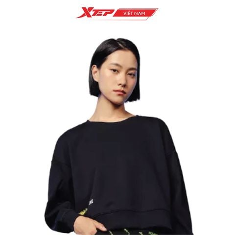 Áo nỉ nữ dáng rộng unisex Xtep, dòng vận động, mùa đông ấm áp 879328920168